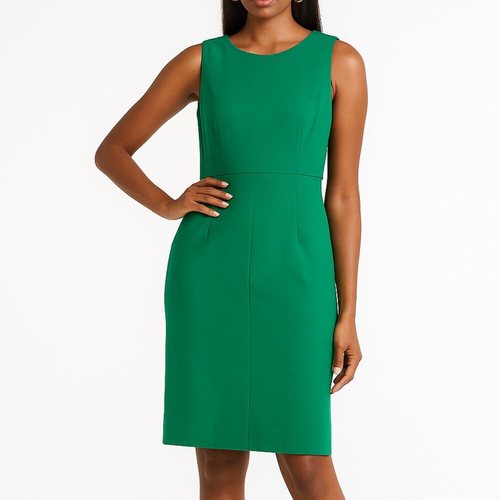 Diane Von Furstenberg Green Carpreena Mini Sheath Dress Career Size 10